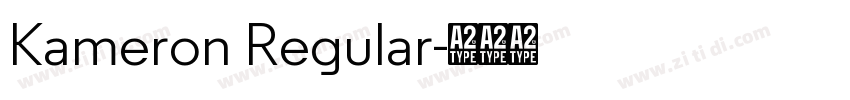 Kameron Regular字体转换